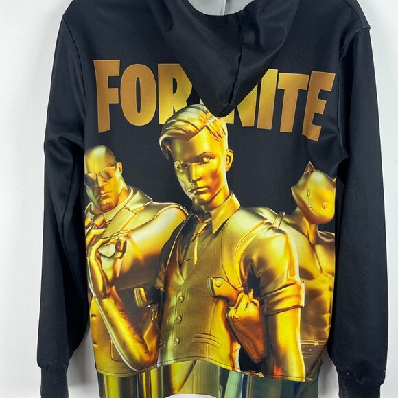Unbranded Sweatshirt Hoodie Size M Black Long Sleeve Stretch Round Neck Fortnite - Picture 5 of 8